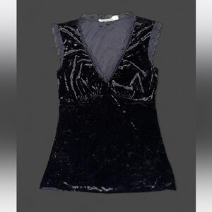 DKNY Jeans Whimsygoth Velvet Y2K Top XS
